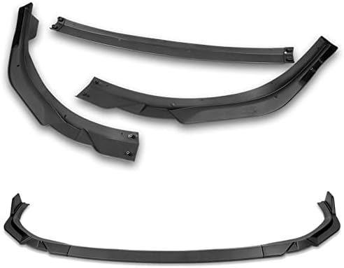 3PCS Front Bumper Lip Kit fit for compatible with 2013-2015 Lexus ES350 / ES300h, STP-Style Splitter Trim Protection Spoiler, Air-Dam-Chin-Diffuser (Unpainted Matt Black)