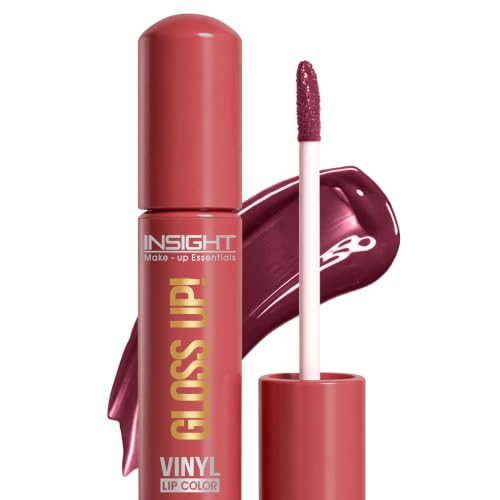 Image of INSIGHT Gloss Up Lip Color - Muted Maple | High-Gloss Finish | Rich Pigmentation | Lightweight, Long-Lasting Formula | All-Day Comfortable Wear (4g)