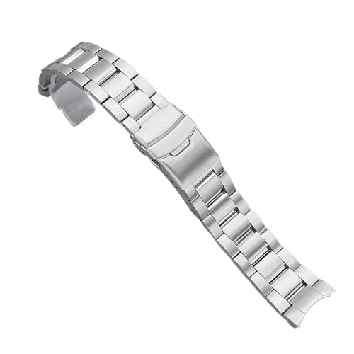 Bracelet 22mm acier inoxydable HuanJ avec maillons solides incurvés