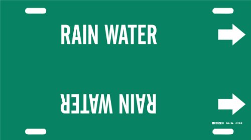 Marqueur de tuyau pour identifier le réseau Rain Water Brady 4115-H B-915 vert