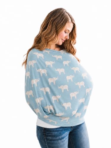 Copper Pearl Nursing Cover for Breastfeeding – Multi-Use Baby Car Seat Cover, Stroller Cover &amp; Breast Feeding Cover Up for Women, Stretchy Breathable High Quality Cover for Boy or Girl, Peanut