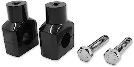 HTTMT MT030-08-22-BK Black Round 7/8 Inches 22mm 7/8 Inch Handlebar Riser Clamps Compatible with Harley Kawasaki Suzuki Suzuki Boulevard Suzuki Intruder VTX 1800 Tourer Shadow 750