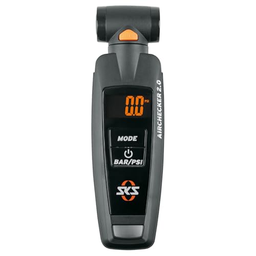 SKS Germany AIRCHECKER (AV/SV) 2ème génération de testeur d'air comprimé pour vélos (précision de Mesure, raccord de Valve: AV&SV, Affichage numérique, écran éclairé), Noir Taille Unique – vue 4