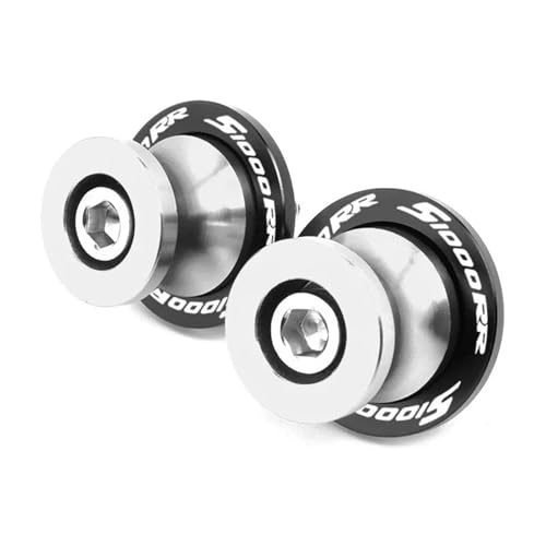 Motorrad Motorschutz Passend für BMW S1000R S1000RR 2009–2023, 8 mm Schwingenständerschraube, Schwingenspulen, Schieberzubehör, S1000 S 1000 R RR Chassisabdeckung(Silver,S1000RR)