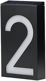 House Number Plaques House Number Outdoor Address Sign Solar Light Outdoor Exterior House Number House Door Number Doorplate Digital Flat Number Door Numbers (Color : Digital 2)