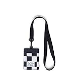 Herschel Supply Co. Charlie Lanyard RFID Checker Black/White/Black Lanyard/Black One Size