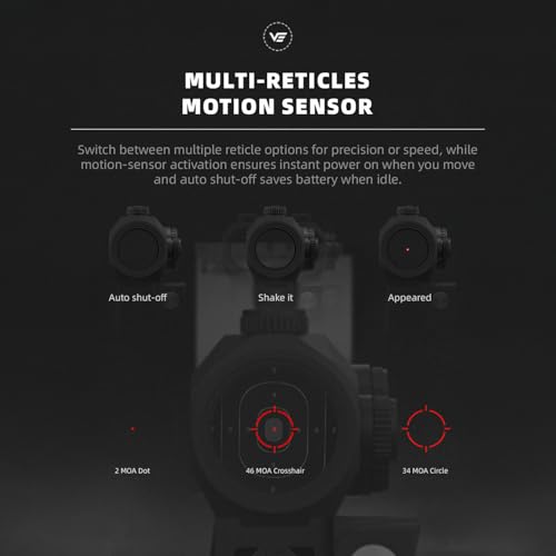 Vector Optics Scrapper 1x25 Multi-Reticle Red Dot Reflex Sight & Paragon 3X Magnifier Combo w/Integrated One-Piece Flip-to-Side Picatinny Mount, 2.26 Inch Center Height, IP67, SCRMMK-01 - image 3