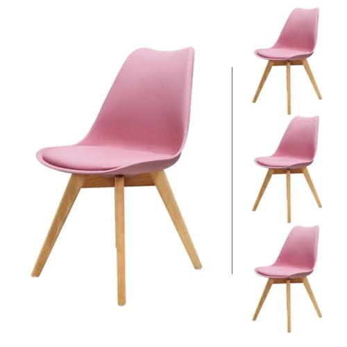 Opiniones y reviews de Juegos de muebles comprados en linea. 44 MUNDO IN MUEBLES Juego de 4 Sillas Eames Acojinadas Frankfurt, Elegantes Sillas para Comedor, Oficina, Escritorio, Muebles para Recamara y Muebles para Sala, Set de 4 Modernas...