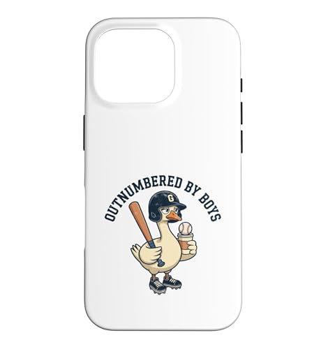 Outnumbered By Boys Mom Of Boys Baseball Mom Coffee Goose �X�}�z�P�[�X iPhone 16 Pro �p