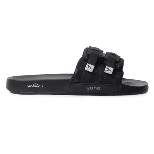 Image of YOHO Drystep Sliders for Men | Waterproof Monsoon Footwear & Rainy Sandals | Skin Friendly Adjustable Strap
