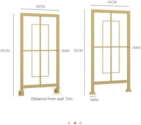 Modern Metal Iron Stair Balusters Railing Kit, Indoor/Outdoor Hand Rail Guard for Home, Hotel, Villa, Deck, Balcony - Gold Finish (40x85cm, 5PCS)