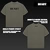 Beast - Men's T-Shirt Heavy 100% Cotton Top by Eddie Hall - Relaxed Fit Core Tee - Gifts for Men - White - Large #5