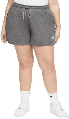 Nike Women's Sportswear Plus Size Club Fleece French Terry Shorts (as1, Alpha, 3X, Regular, Regular, Grey)