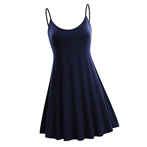 Homyl Vestido de praia feminino sem mangas com tiras ajustáveis e estampa floral casual