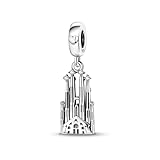 La Sagrada Familia Charm, Church Pendant Charm, Sterling Silver, Gift For Wife, Women, Friends, Family, Compatible To Pandora