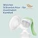MAM Handmilchpumpe – Komfortable und kompakte Milchpumpe, einzigartig upgradebar – Handpumpe für Muttermilch inkl. 1 x MAM Easy Start Anti-Colic Flasche