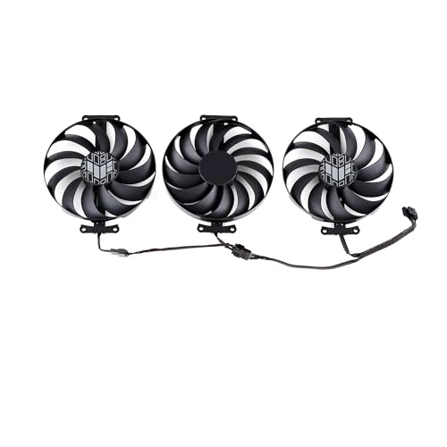 LIYANYG 95MM CF1010U12D für Lüfter für ASUS für Radeon RX 6950 6900 6800 6700 XT TUF OC für Gaming Grafikkarte CF1010U12S FDC10U12S9-C(Black 3-Fan CF1010)
