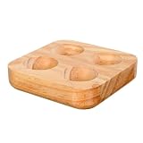 BRIGHTFUFU Portauova Funzione di Conservazione e Decorazione per 4 Uova in Legno per Frigorifero e Regalo per Inaugurazione Casa