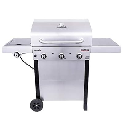 Char-Broil® Performance Series™ TRU-Infrared Cooking Technology 3-Burner with Side Burner Cart Propane Gas Stainless Steel Grill - 463370719
