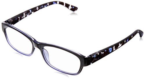 Foster Grant Women's Beatrice 1017873-100.COM Oval Reading Glasses, Crystal Blue, 1