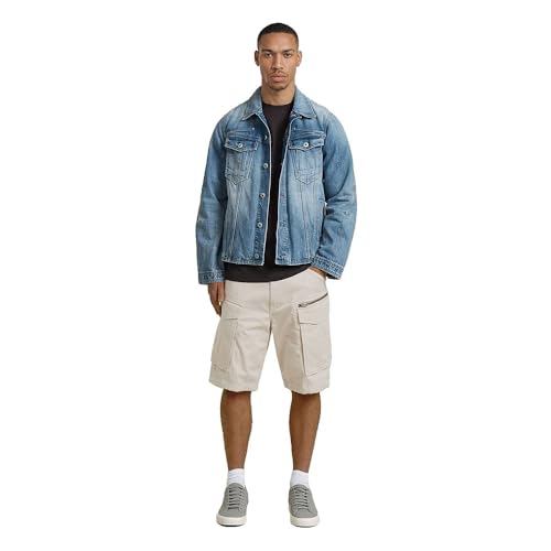 G-Star Men's Rovic Zip Relaxed Shorts Weiß (Whitebait D08566-5126-1603) 31W – Ansicht 4