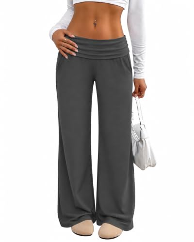 JEKAOYI Womens Wide Leg Yoga Pants Fold…