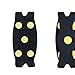 harayaa Ice Cleats for Shoes and Boots Wear Resistant Non Slip Shoe with Five Spikes Portable TPE Material Suitable for Walking Climbing Camping, Black