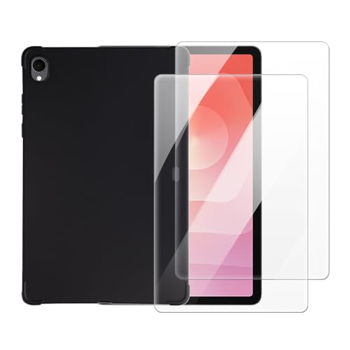 Coque Samsung Tab S11 11.0 2025 avec protection d'écran en verre trempé intégral noir