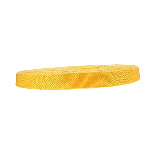 TOPPERFUN 100ft Pp Webbing Strap for DIY 25mm Width Yellow Sturdy Comfortable for Crafts Decorations