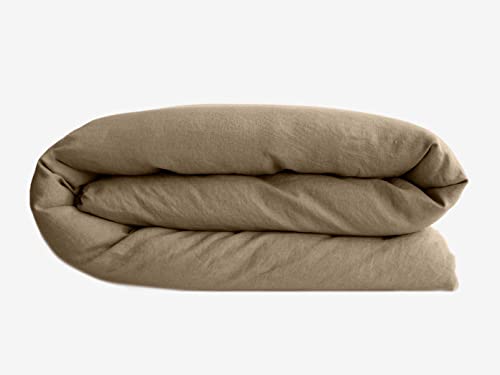 Housse de couette en coton teint lavé camel 140x200 Palace - 2
