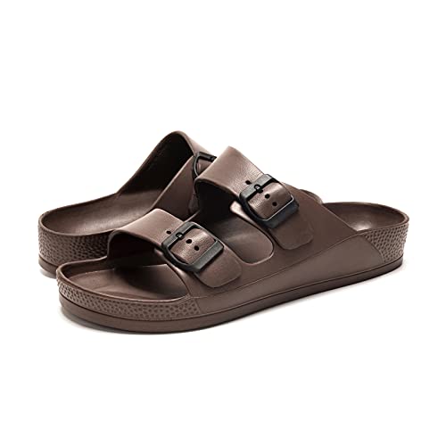 Image of Luffymomo Adjustable Slip on Eva Double Buckle Slides for Mens