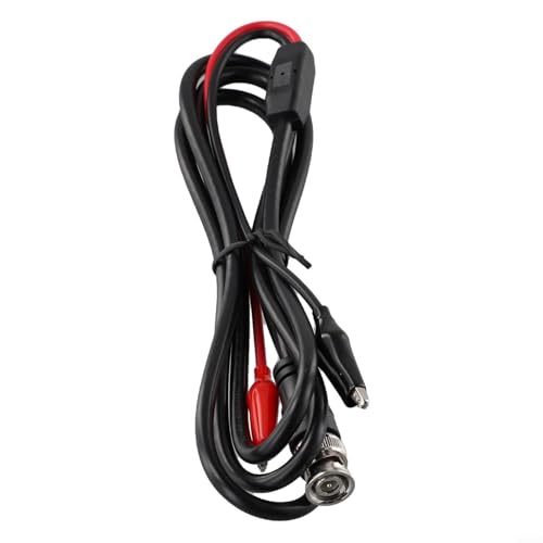 Yuanpgky Câble de sonde d'oscilloscope BNC vers double clip, noyau en cuivre pur, construction 3C-2V, OD 5,0 mm, isolation en PVC, résistant à la rouille, pour l'industrie (0,5 m)