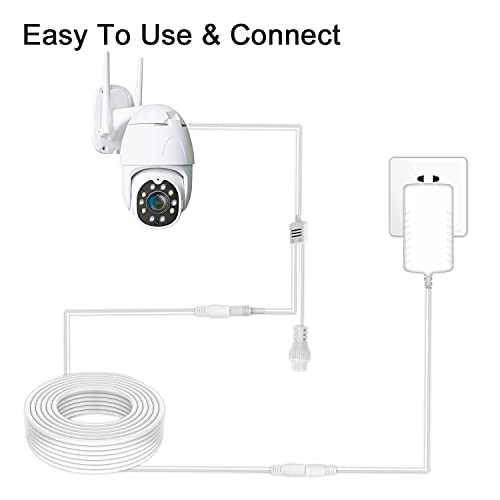 image for WILDHD DC Power Extension Cable 33ft, 2.1mm x 5.5mm Plug Compatible wi