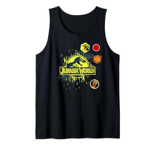 Débardeur Jurassic World imprimé logo vintage pour homme et femme