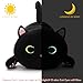 MaoGoLan Black Cat Plush Body Pillow, 44'' Giant Glow in The Dark Cat Stuffed Animal Toy for Girl Boy Kid, Big Cute Kitten Plush Throw Pillow for Birthday Gift, Baby Shower Party Favor Decor