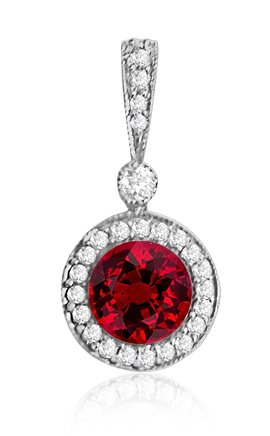 Houston Diamond District 0.75 Carat Round Diamond Pendant Necklace with