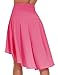 THE GYM PEOPLE Women's High Waist Wrap Ruffle Hem Asymmetric Skort High Low Flowy Midi Skirt with Shorts Bright Pink