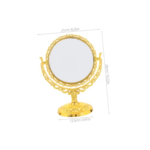 Espejo de Maquillaje Redondo Vintage Dorado miniatura 2