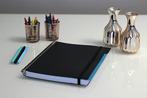 Confetti - Caderno com divisórias, 8023 HPP, Capa Preto