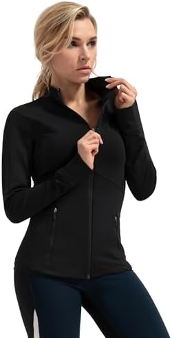 QUEENIEKE Womens Athletic Jacket Slim Fit Zip Up Jackets Workout Sweaters Women Lady
