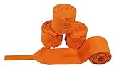 Big Black Horse Fleece Polo Leg Wraps - Orange - Set of 4 (Mini)