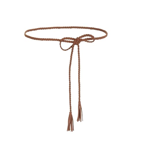 Exotic Women Waist Belt/Rope/Chain with Tassel and Beads Boho Wrap Skinny Belt for Skirt Dress