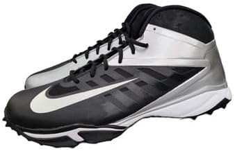 Nike Vapor Pro 3/4 Destroyer Turf Mid Men's Football Cleats Black Silver White Grey 527879-010 Size 17 M US