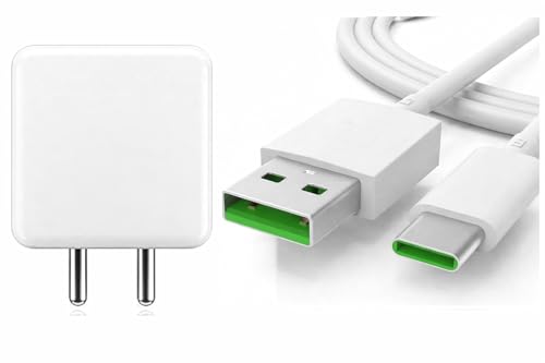 Image of Original 65W Charge with USB to Type C Cable Compatible with Oppo F27 5G-(Adapter & Cable)