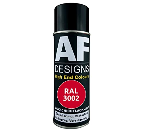 Alex Flittner Designs Rostschutzlack 4in1 RAL 3002 Karminrot Metall Schutzlack Spray Rostschutzfarbe Sprühdose