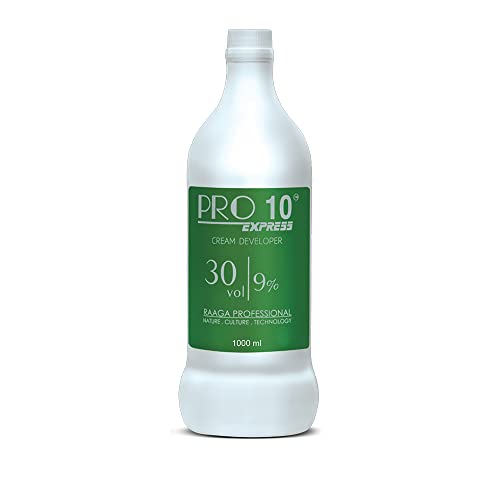 Image of Raaga Professional Pro 10 Express Cream Developer | 30 Vol 9% (1000 ml) - Enhance Your Hair Color with Long-Lasting Results | Unlock Vibrant Color Brilliance