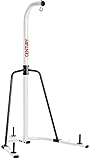 Century Heavy Bag Stand | One Size | White & Black | 3' Tubular Steel | Durable | Includes Weight Pegs for Stability | Holds up to 100lbs | 84.25 x 48W