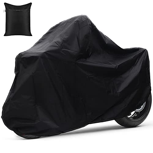 Skyour Motorcycle Cover Waterproof Motorcycle Bike Covers Outdoor Protector Motorbike Covers with Mini Lock&Storage Bag (XXL: 104.33x41.34x49.21in)