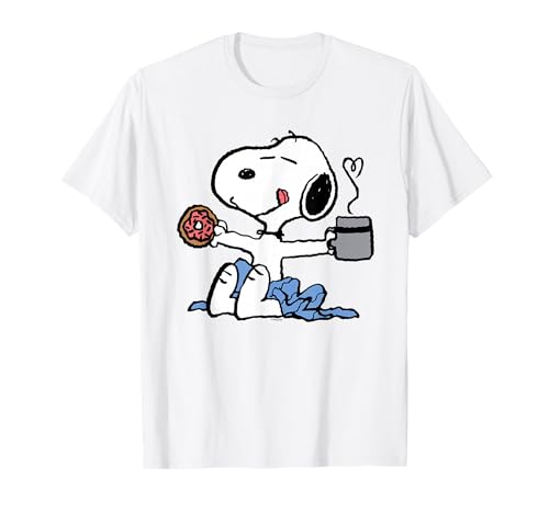 Cacahuetes - Donut Coffee Snoopy Camiseta