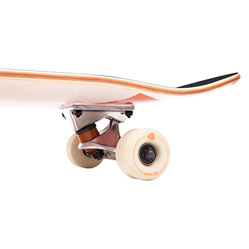 Image of Retrospec Alameda Skateboard Complete | Canadian Maple Wood Deck w / 5.5 Inch Aluminum Alloy Trucks for Commuting, Cruising, Carving & Downhill Riding
